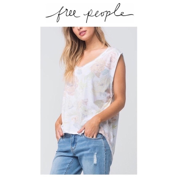 Free People Tops - Free people Gardenia Tee in Lemon Combo Small New